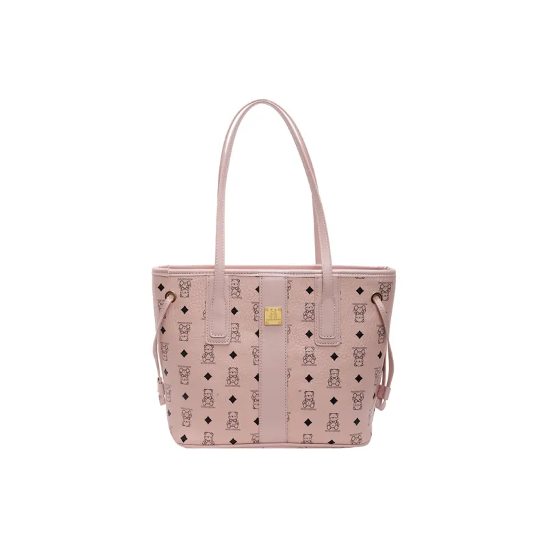 TOUTSEUL YOLO PU Tote Bag, Shopping Bag, Shoulder Bag Unisex White/Pink/Black/Brown/Black & White-10