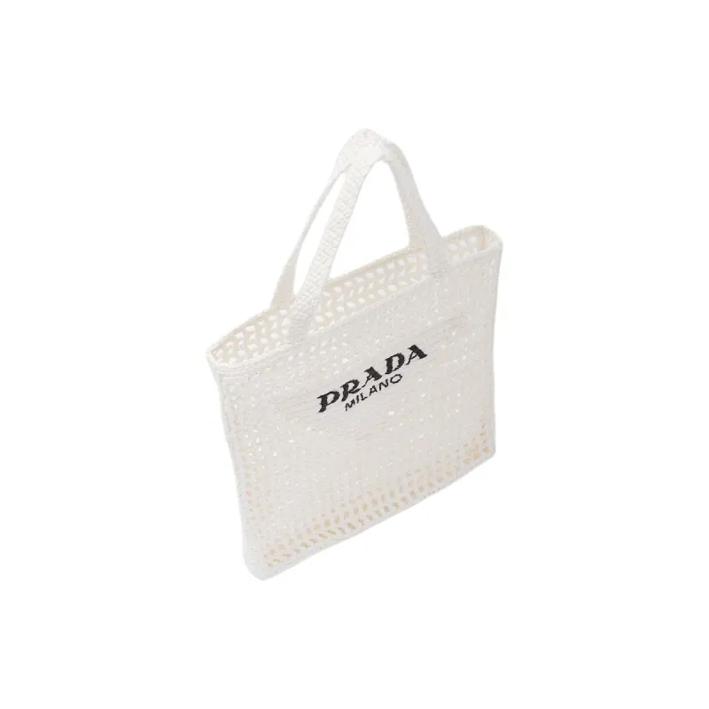 PRADA Synthetic Fiber One Shoulder Handbag Women's White-1