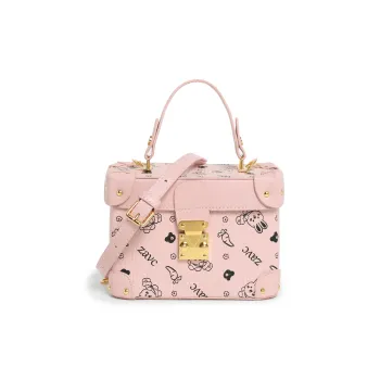 ZAVC PU Shoulder Bag, Crossbody Bag, Handbag Regular Women's Pink/Brown/White