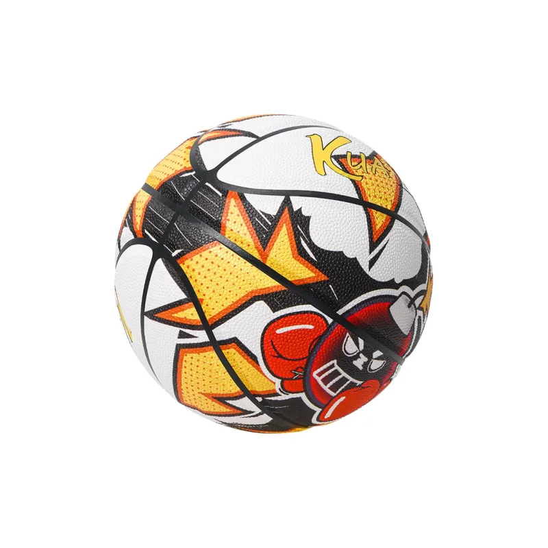 Kuangmi PU Basketball Red Yellow Size 7 Ball Street Unisex-2