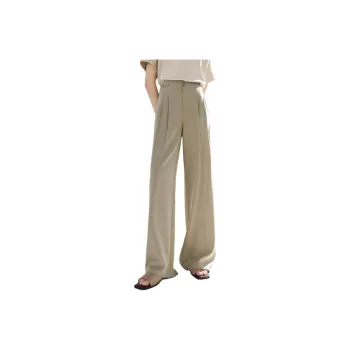 IHIMI Casual Pants Women's Linen Brown
