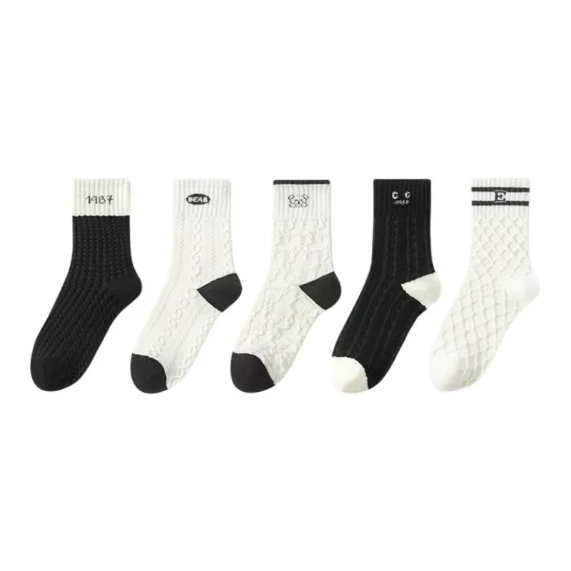 Urban Beauty Mid Calf Socks Women's Combo Set-0