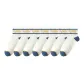 7 White Double Stripe