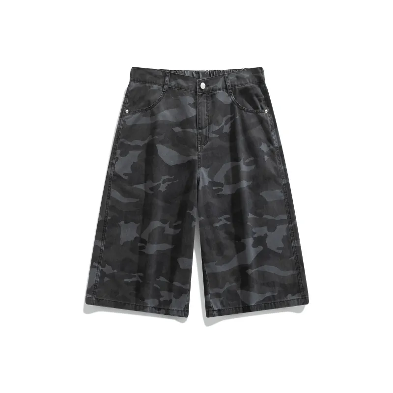 ZMOH Denim Shorts Unisex Camouflage-0