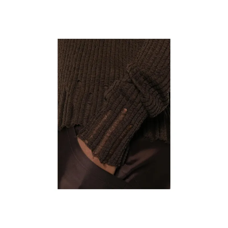 UMA WANG Frayed Hem Knitted Jumper-4