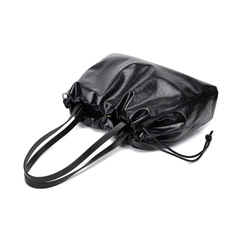 CLEVER& KETCH PU Tote Bag, Shoulder Bag Women's Black-6