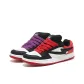 Mismatched Black Red Orange Red Shoelace