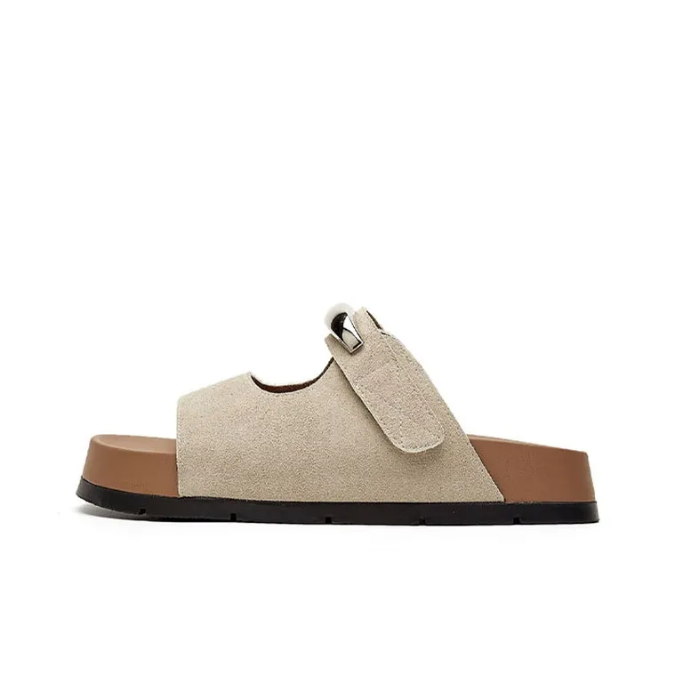 DAPHNE Rubber Sole Quiet Slide Slippers Women's-0