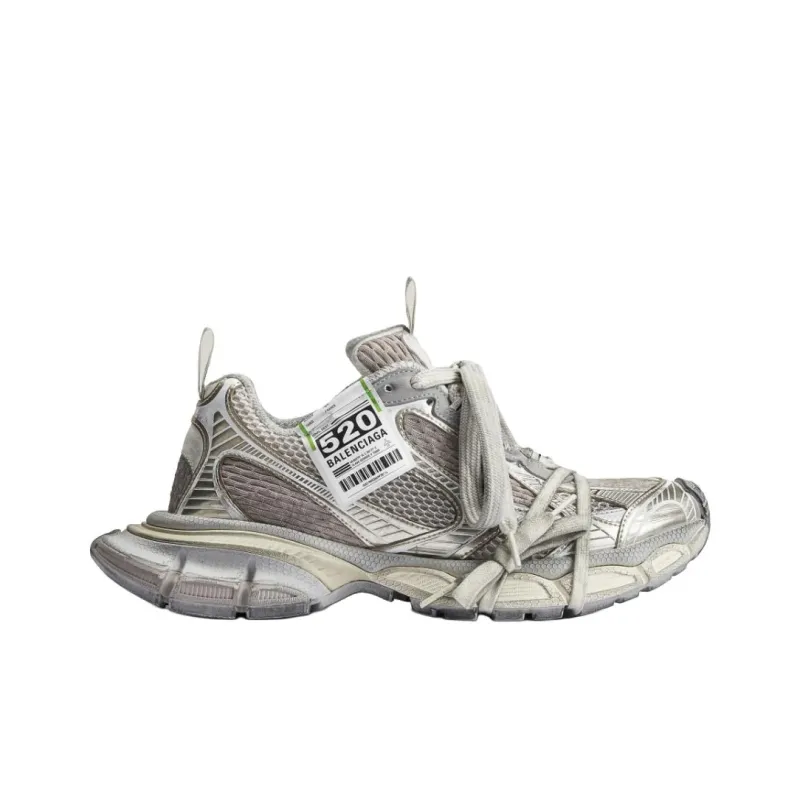 Balenciaga 3XL Low Top Chunky Sneakers Men's Silver-1
