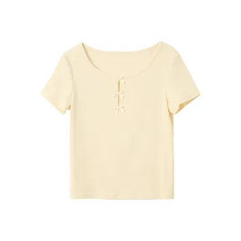 3COLOUR T Shirts Women's Yellow Cream