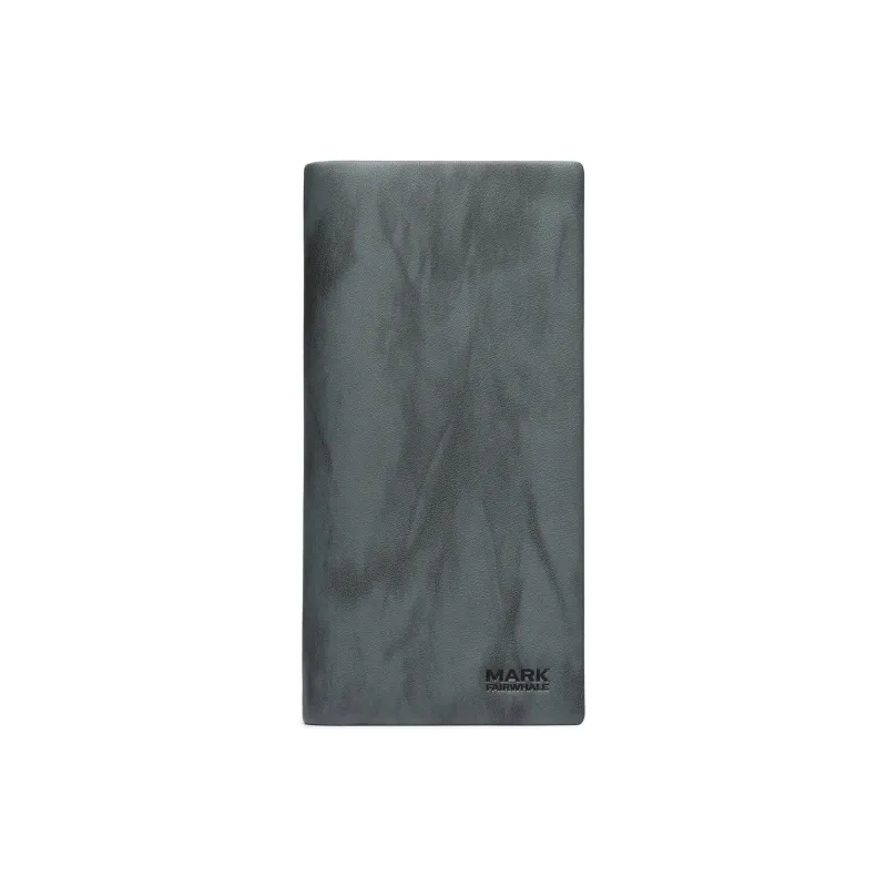 FAIRWHALE Top Grain Cow Leather Wallet Men's Gray Green-0