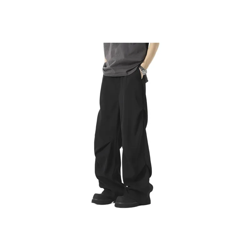 Fakeyoung Casual Pants Unisex Black-2