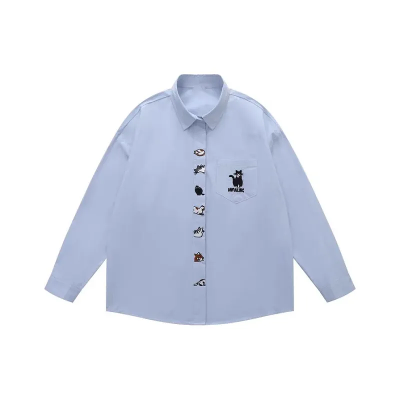 ABCMININ Shirts Women's Blue-0