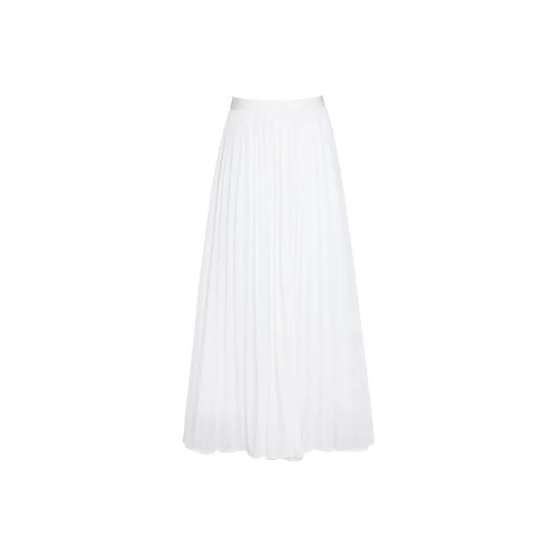 Wen Shan Casual Long Skirt Women's White-1