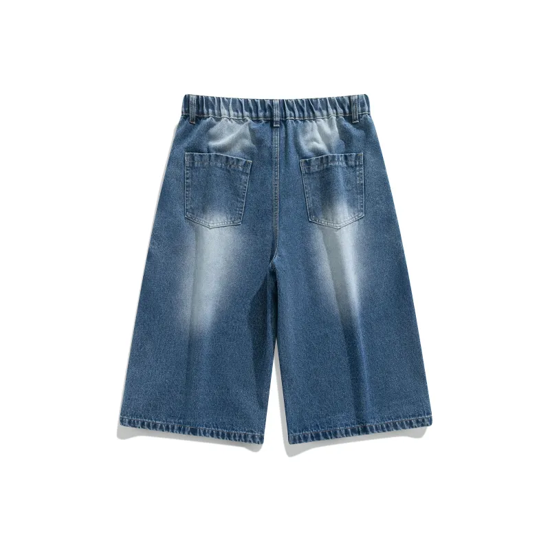 ZMOH Denim Shorts Unisex Medium Blue-1