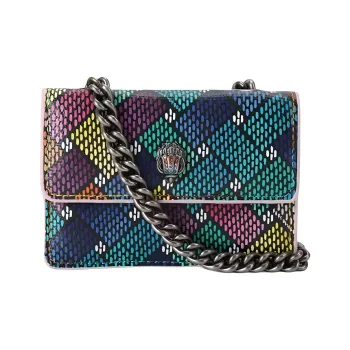 Kurt Geiger London Canvas Shoulder Bag Extra Mini Women's Black & Multicolor