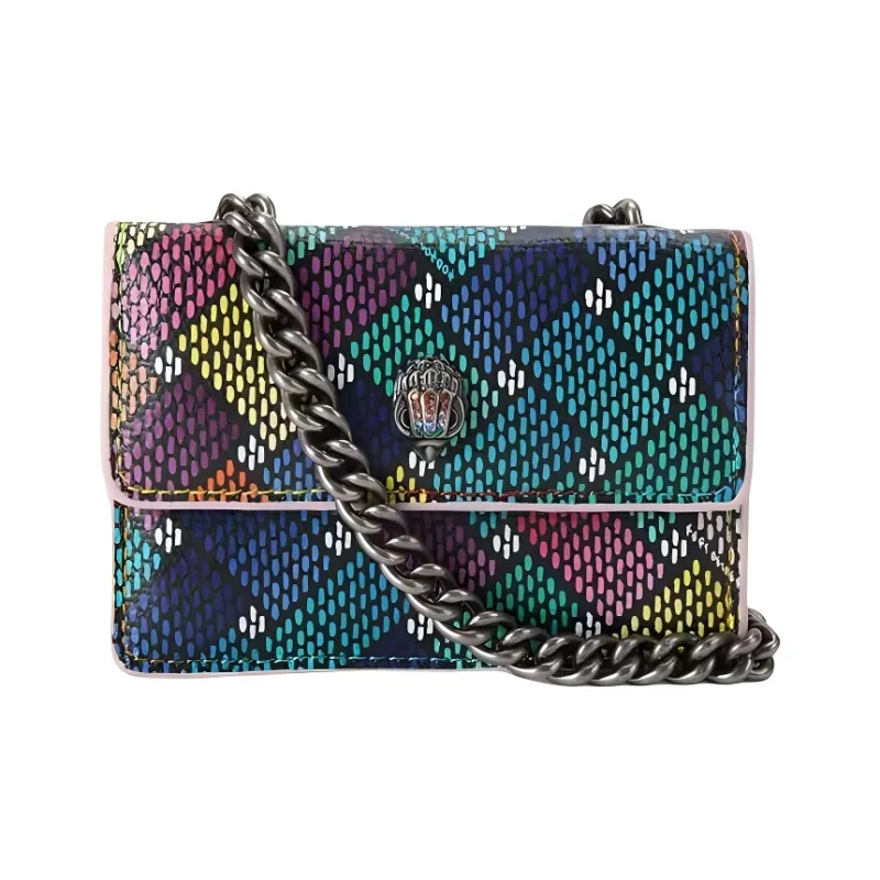 Kurt Geiger London Canvas Shoulder Bag Extra Mini Women's Black & Multicolor-0