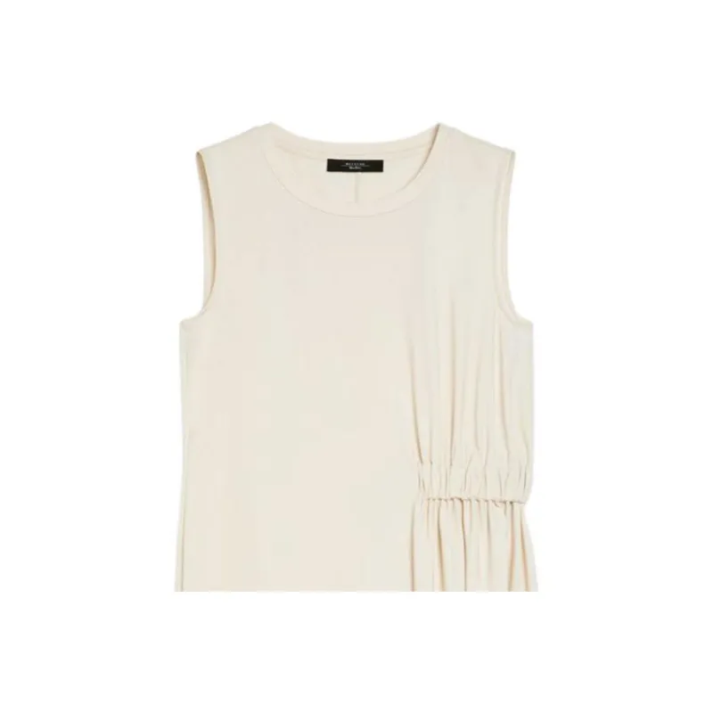 WEEKEND MaxMara Sleeveless Dress Women's Ivory White-4