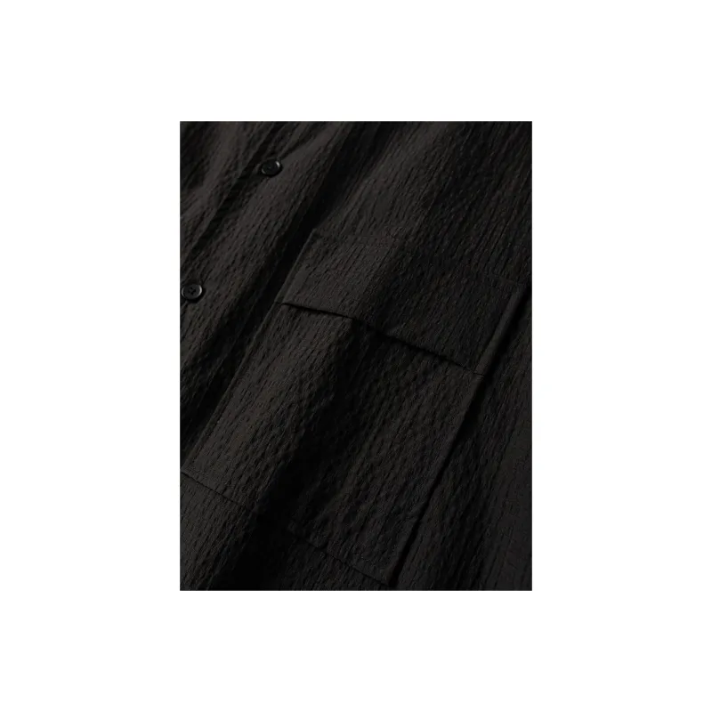 WILLIAM FOX&SONS Shirts Unisex Black Cyan-2