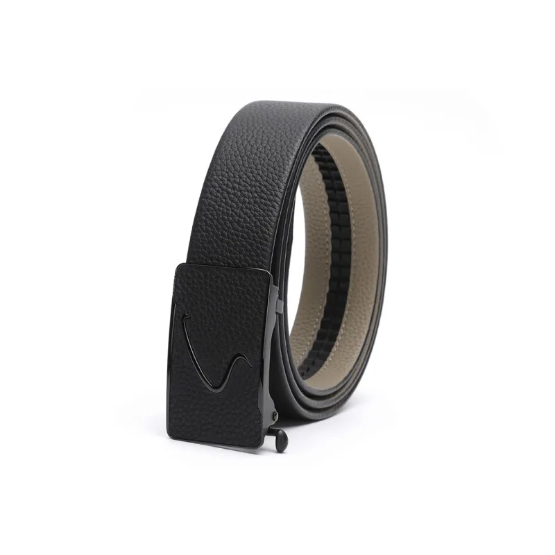 Satchi Cow Leather Belts Men's Black/Khaki Width 3.4cm-1