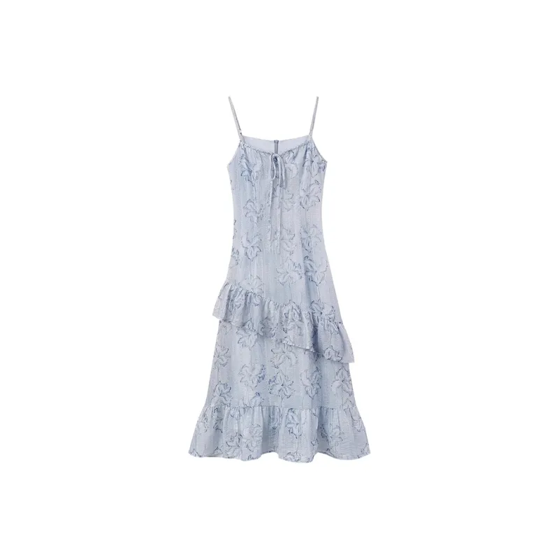 HDFULERN Slip Dresses Women's Ice Blue-0