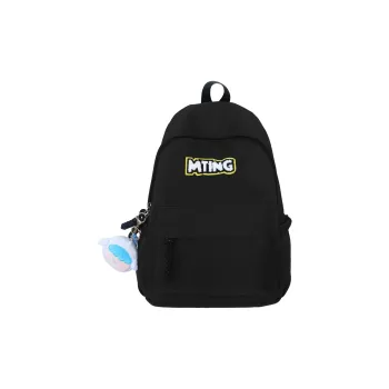 Meow In The Grass Nylon Backpack Unisex Black/Red/Gray/Yellow