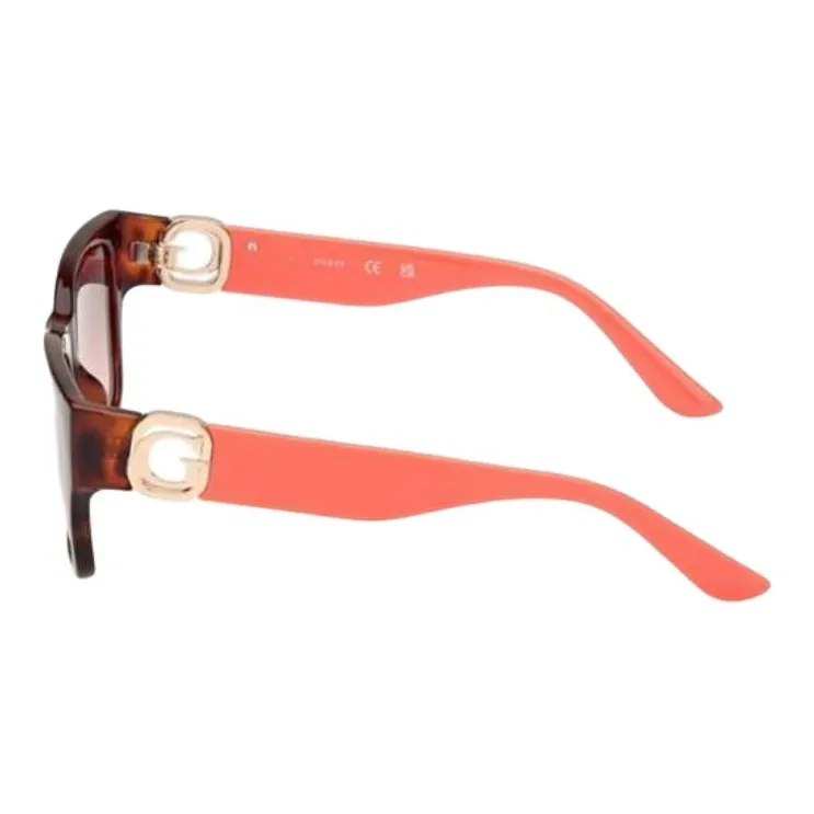 GUESS Injection Rectangular Sunglasses Women's Tortoiseshell-1