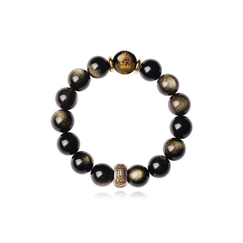 EADDA JEWELRY Natural Obsidian Bracelets Unisex-8