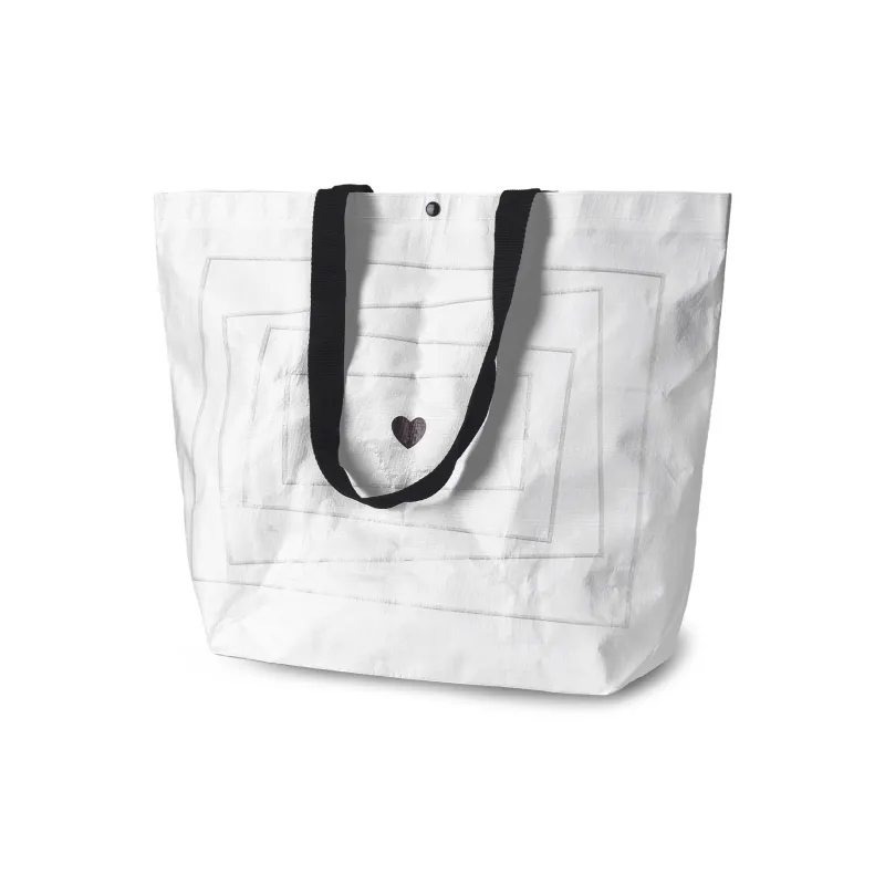 TURN UP Polypropylene Pp Woven Bag Tote Handbag Regular Unisex White-2
