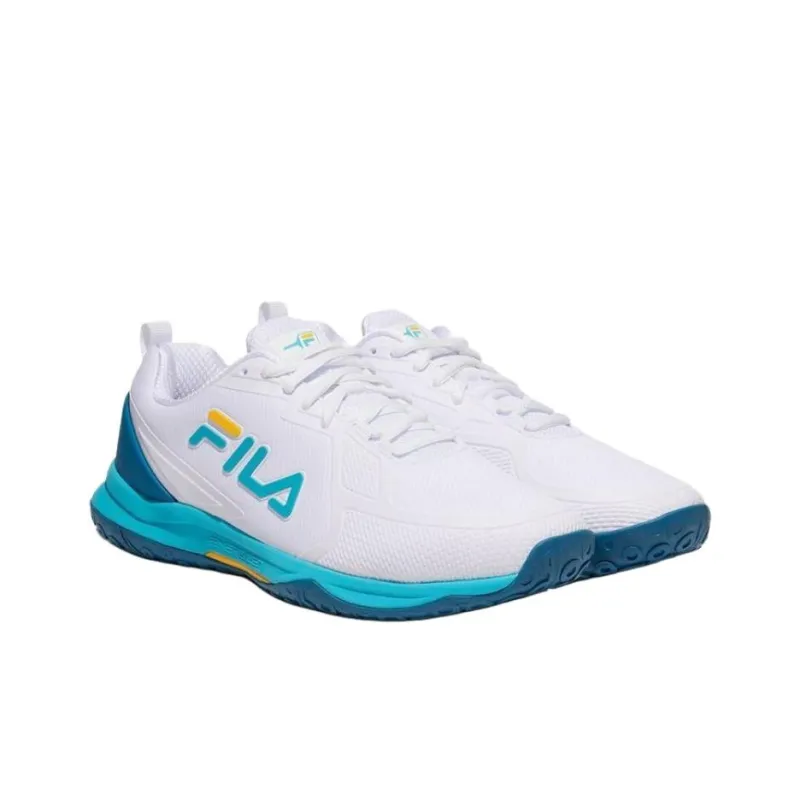 FILA Anti Slip Wear Resistant Low Top Training Shoes Women's White Blue-2