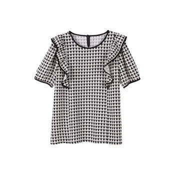 Cypress House Shirts Women's Black Blue Triangle