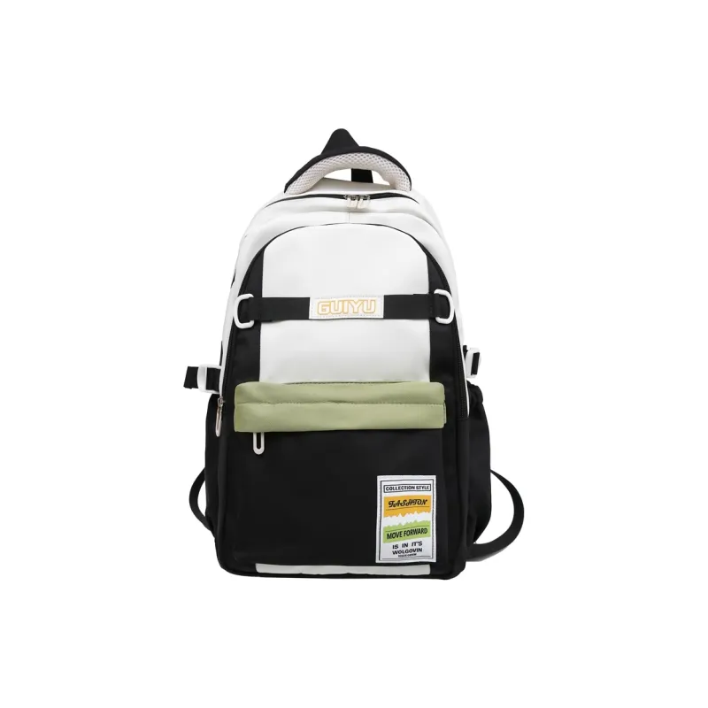 WICKBUEN Nylon Backpack Regular Unisex Black/Pink/Khaki/Green-0