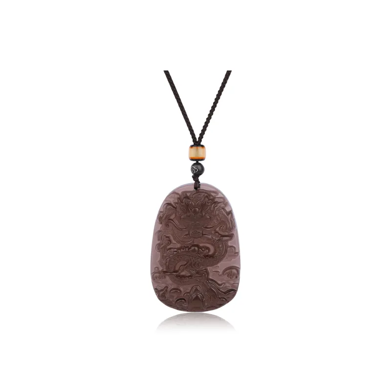 CHINA GOLD Obsidian Necklaces Unisex-0