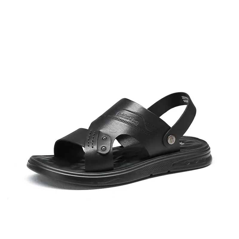 Spider King Beach Sandals Men's Black-0