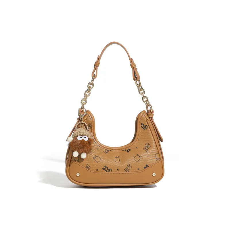 BOBDOG PU Shoulder Bag Women's Pink/Brown-7
