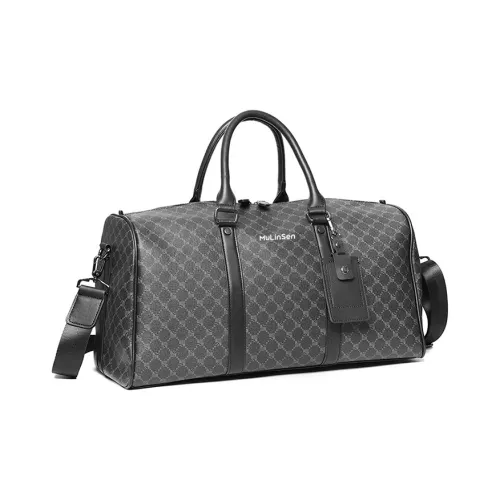 Mulinsen PU Handbag, Shoulder Bag, Crossbody Bag, Travel Bag Unisex Black