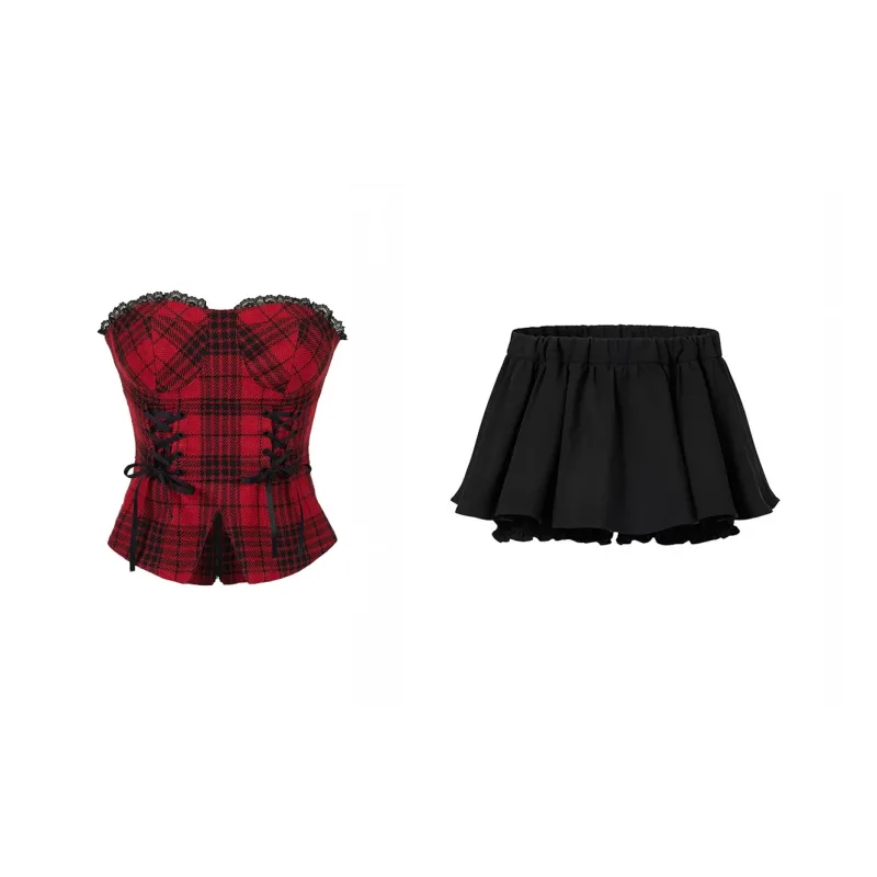 Udon House Two Piece Skirt Sets Women's-0
