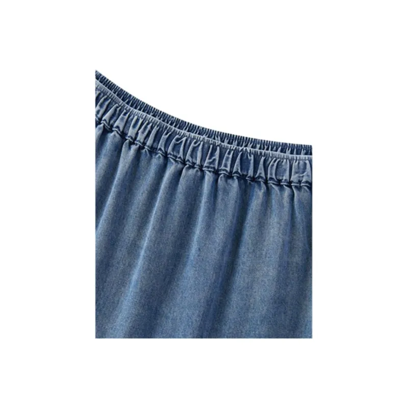 SEM/R Casual Short Skirts Women's Denim Medium Blue 88201-2