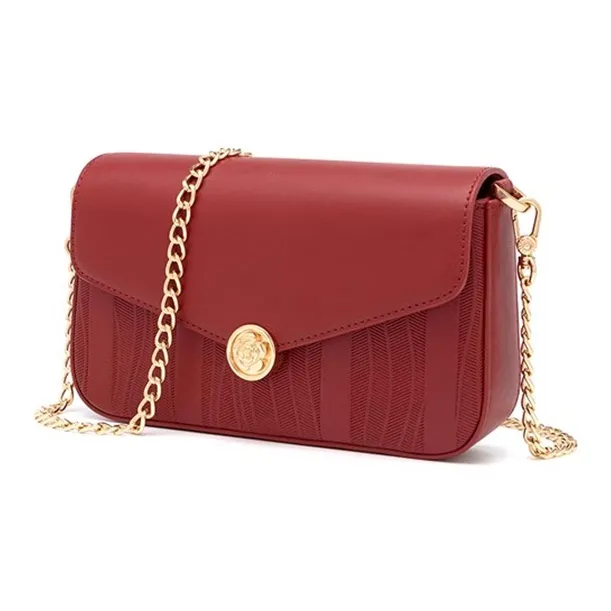 CLEVER& KETCH PU Crossbody Bag, Shoulder Bag Women's Apricot/Black/Red-5