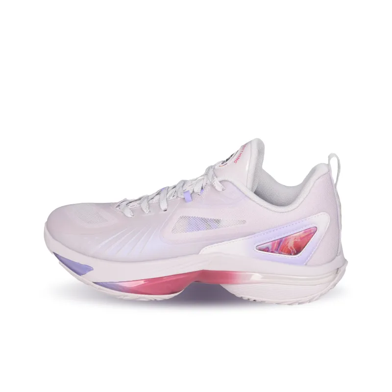 QIAODAN Anti Slip Wear Resistant Low Top Basketball Shoes Men's Purple-0
