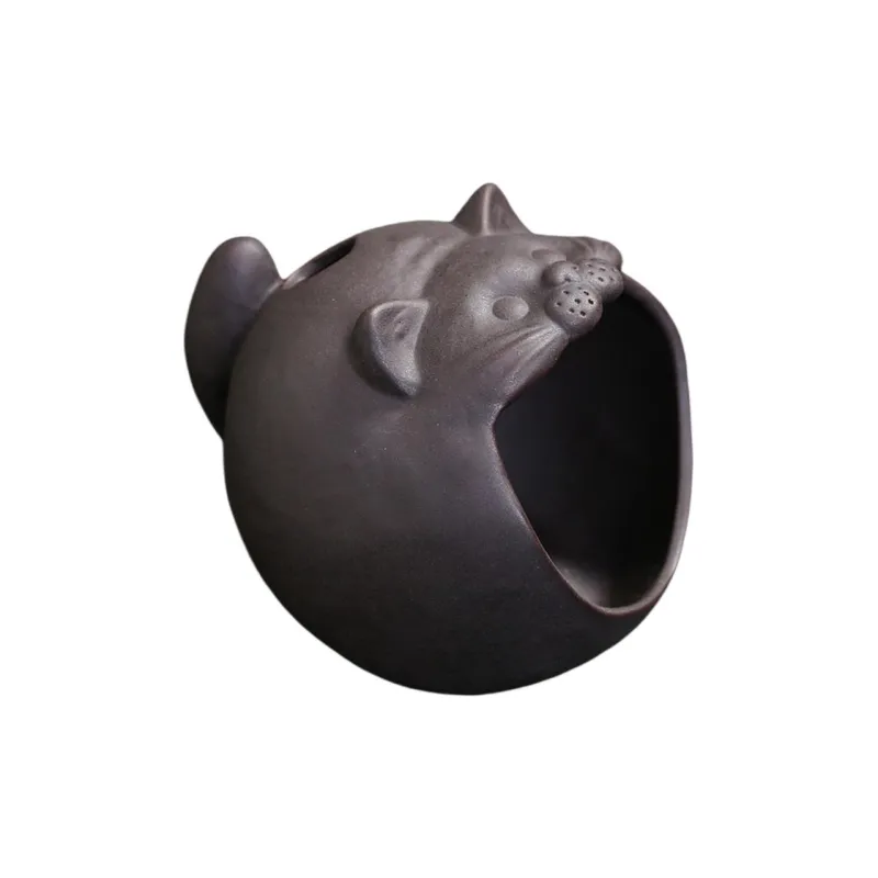 JIANYUJIAFANG Cartoon Black Cat And Gourd Figurine Home Decor Fashion Individual Trendy Ashtray-0