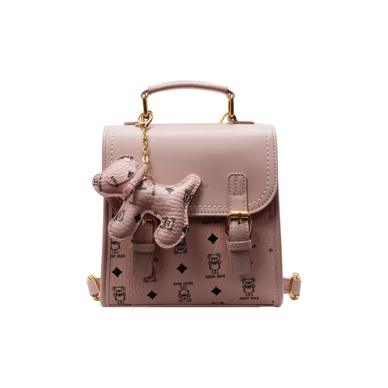 TOUTSEUL YOLO PU One Shoulder Crossbody Backpack Women's White/Pink/Coffee/Brown-6