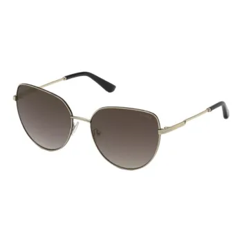 GUESS Metal Cat Eye Sunglasses Women's Gold