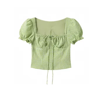 AURORA MUSE Crop Tops Women's Matcha Green