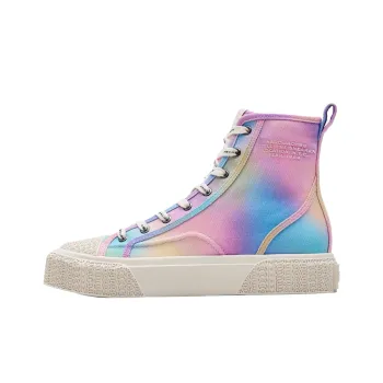 MARC JACOBS The Airbrush High Top Canvas Shoes Women's Multicolor