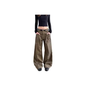 PVPVPV Casual Pants Unisex Dark Brown