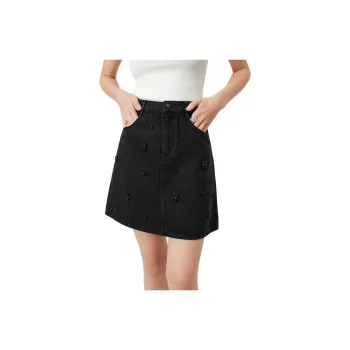 FANSILANEN Denim Short Skirts Women's