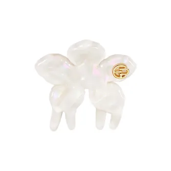 EVITA PERONI Acetate Plate Hair Clips Women's White