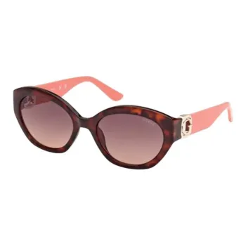 GUESS Injection Oval Sunglasses Women's Tortoiseshell