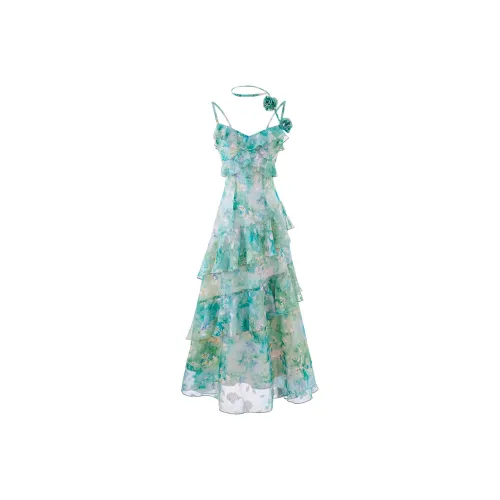 COVER TIME Slip Dresses Women's Green
